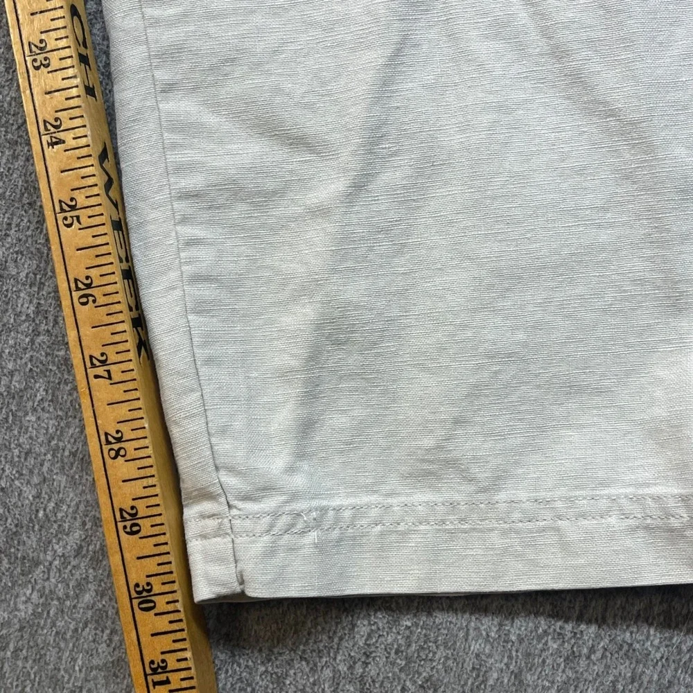 Breakwater Mens Linen Cotton Blend Drawstring Pants Beige 40x32 Relaxed Fit